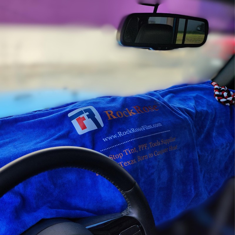 RockRose Windshield Cleaning Car Blue Dashboard Cover Cloth Microfiber Towel