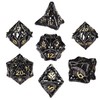 SIQUK 7-Piece DND Dice Set, Metal Dice Game, Polyhedral Dice,