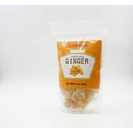 ChinRose Crystallized Ginger, 8-Ounce Bags (Pack of 6)