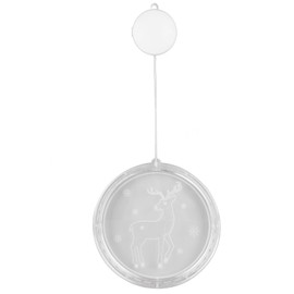 Christmas 3D Window Hanging Lights Clear Texture Exquisite Beautiful Acrylic Xmas LED Decorative Window Light for Home