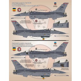 Bullseye Model Aviation BMA48005 1:48 Decals - F-16M Falcon / Viper 'Warheads on Foreheads' [WATERSLIDE Decal Sheet]