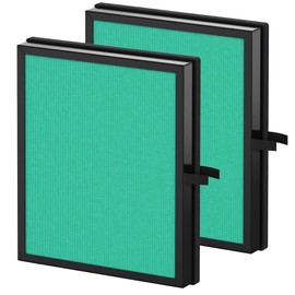 CFKREYA MK04 MG04JH Replacement Filters for AROEVE MK04 MG04JH Air Puri Fier, 4-Stage Filtration H13 True HEPA Green Filter for Pet Dander, 2 Pack