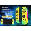 JUASIUL LED Game Controller for Switch, RGB Light Joypad with