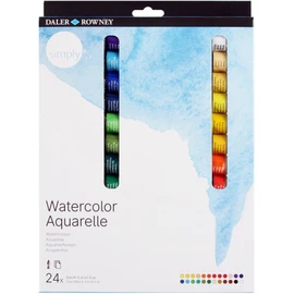 Daler Rowney- Daler Simply Watercolour Aquarelle Set 24 x 12ml Tubes
