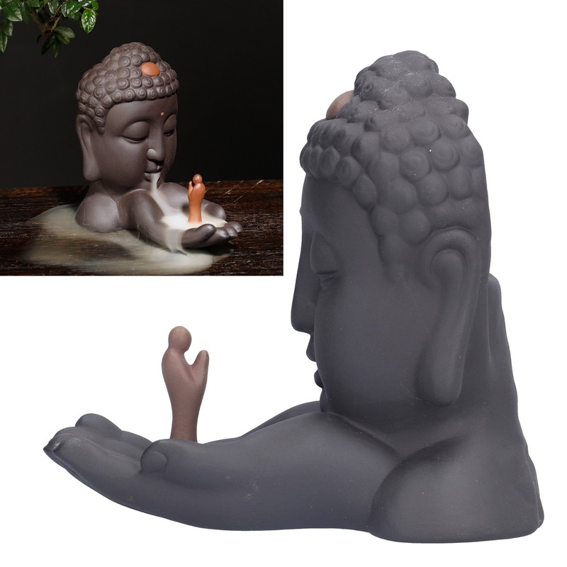 Backflow Incense Burner Ornament Innovative Buddha Incense Holder Artware Meditation