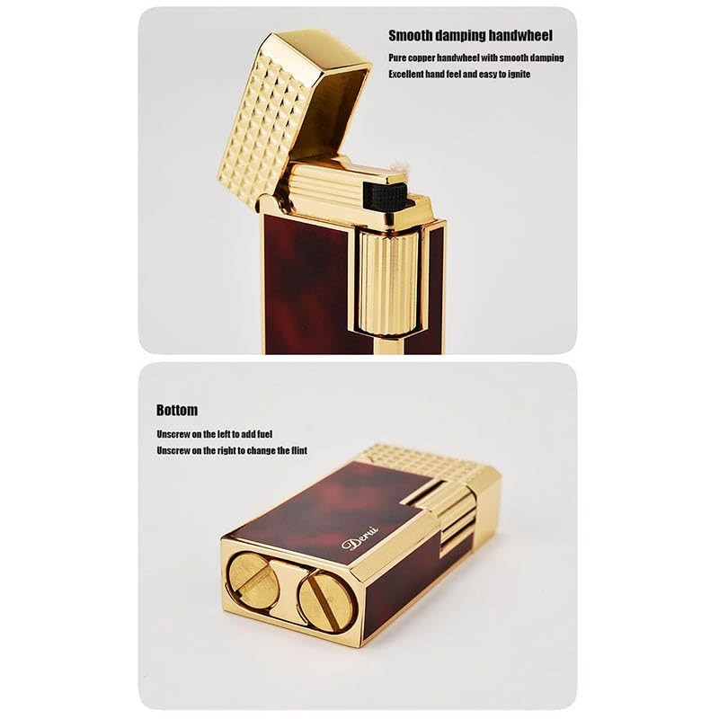 Classic Vintage Metal Lighter Small Kerosene Side Slide Ignition Lighter,
