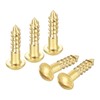 sourcing map Wood Screws M3 x 12mm Slotted Round Head