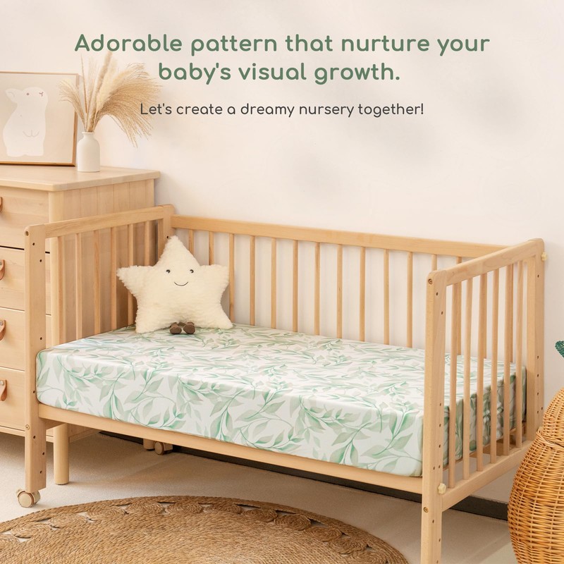 Yukkidds Cot Sheets 120x60 Fitted Cotbed Sheet 2 Pack Baby