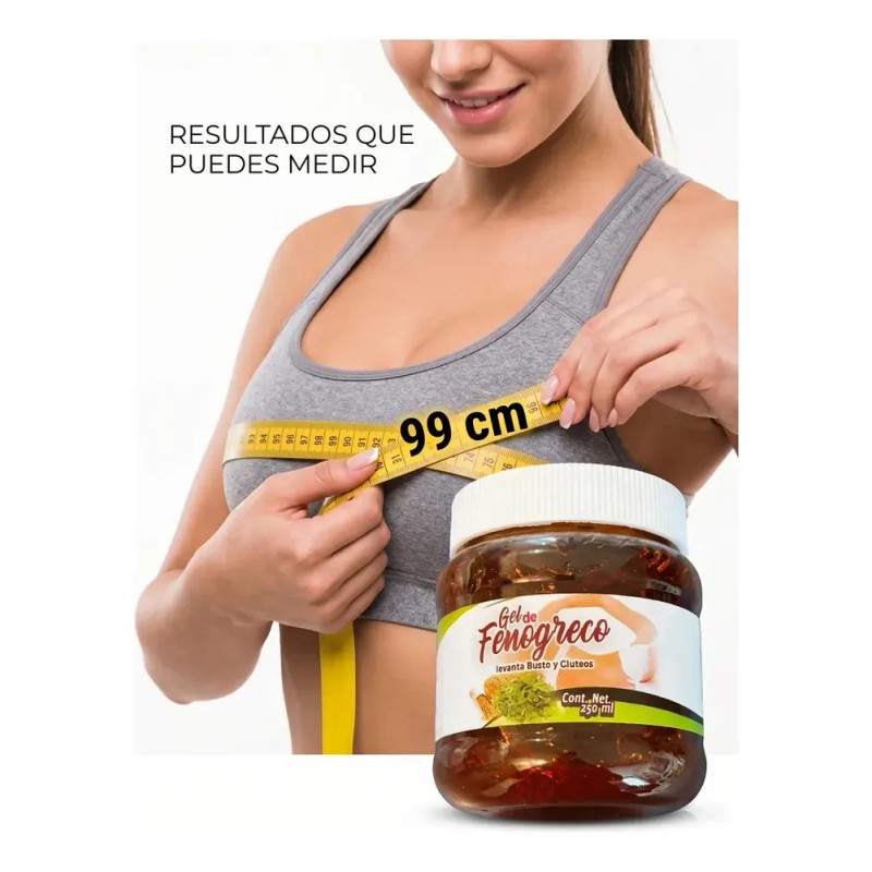 Gel De Fenogreco Aumento Busto Y Glúteos Reafirmante 250ml Manzana