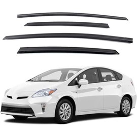 Safe Smoke Window Visor Sun Rain Vent Guard 4 Pcs Set for 2009~2015 Prius Out Channel Visor