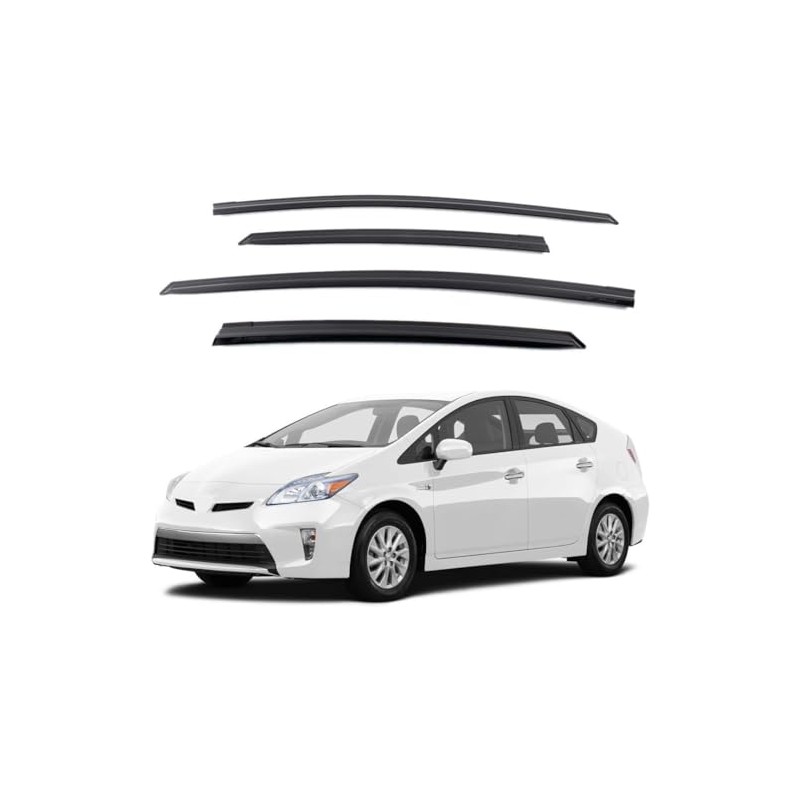 Safe Smoke Window Visor Sun Rain Vent Guard 4 Pcs