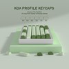 YMKPVR KBDiy Matcha KOA Profile Keycaps 60 75 100 Percent,Dye-Sublimation