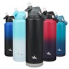 Konokyo Insulated Water Bottle with Straw Lid,40 oz Stainless Steel