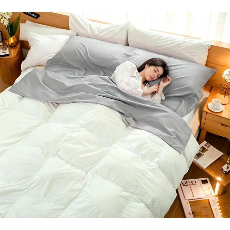 Inner Sleeping Bag, Lightweight, Comfortable Inner Sheet, Storage Bag Included,