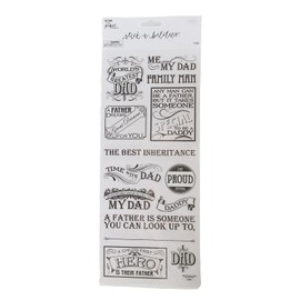 Stickabilities World's Greatest Dad Stickers for Journaling, Scrapbooking, Cardmaking, Arts & Crafts - 13 Pieces, 657569