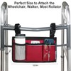 Wheelchair Side Organizer Storage Bag Armrest Pouch with Cup Holder