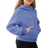 Doshoop - Sudadera corta con cuello de media cierre para