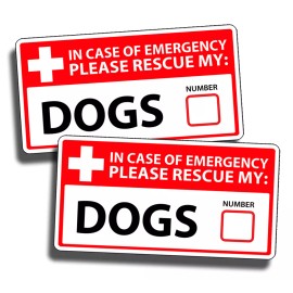 Real Sticky DOG Emergency Pet Rescue Decal Sticker Lab Bulldog Poodle Boxer Pitbull Safety