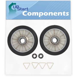 2 Pieces 349241T Dryer Drum Roller Replacement for Maytag MED5707TQ0 Dryer - Compatible with 3397590 Rear Drum Support Roller - UpStart Components Brand