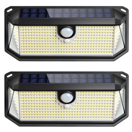 Solar Outdoor Lights, 4000LM 388 LEDs Motion Sensor Outdoor Light, IP65 Waterproof Solar Powered Outside Lights with 270° Wide Angle & 3 Modes, Exterior Flood Security Lights for Patio Garage, 6-Pack