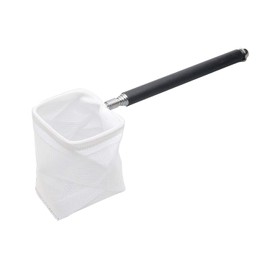 MY MIRONEY Black Stainless Steel Small Fishing Net Fish Shrimp Skimming Net Aquarium Extendable Handle Fine Mesh Shrimp Fishing Net for Fish Tank