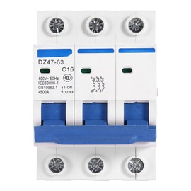 DZ47-63 3P Air Circuit Breaker Leak Protection Air Switch 400V 6A/10A/16A/20A (16A)