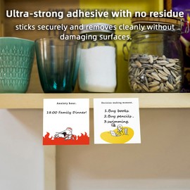 Funny Emo Mood 4 Pads / 200 Sheets 3x3 inch Sticky Notes Set, Vintage Memo Pads with High-Adhesive, Post Reusable Tearable it Notes for Journal Planners Office School Home, Bulk Retro Stationery Gift