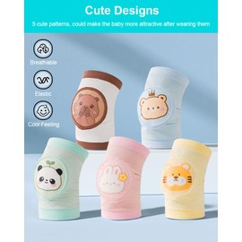 Baby Knee Pads for Crawling, 3 Pairs Breathable Knee Pads for Kids Toddler Knee Pad, Soft Baby Helmet for Crawling Walking, Rodilleras Para Bebe (Pink+Green+Brown)