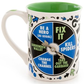 Enesco Our Name is Mud by Lorrie Veasey Dad Spinner Mug, 16 ounces