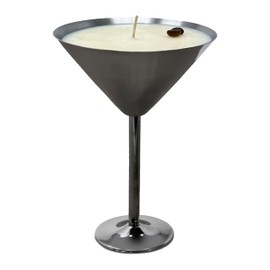 Dough Bowl Candle Co. Coffee Candle - 7.25x4.5 Espresso Martini Coffee Scented Candle, Stainless Steel 100% Soy Wax Candle for Men and Women, 10 Oz. Coffee Candles with 20 Hour Burn Time, Cotton Wick