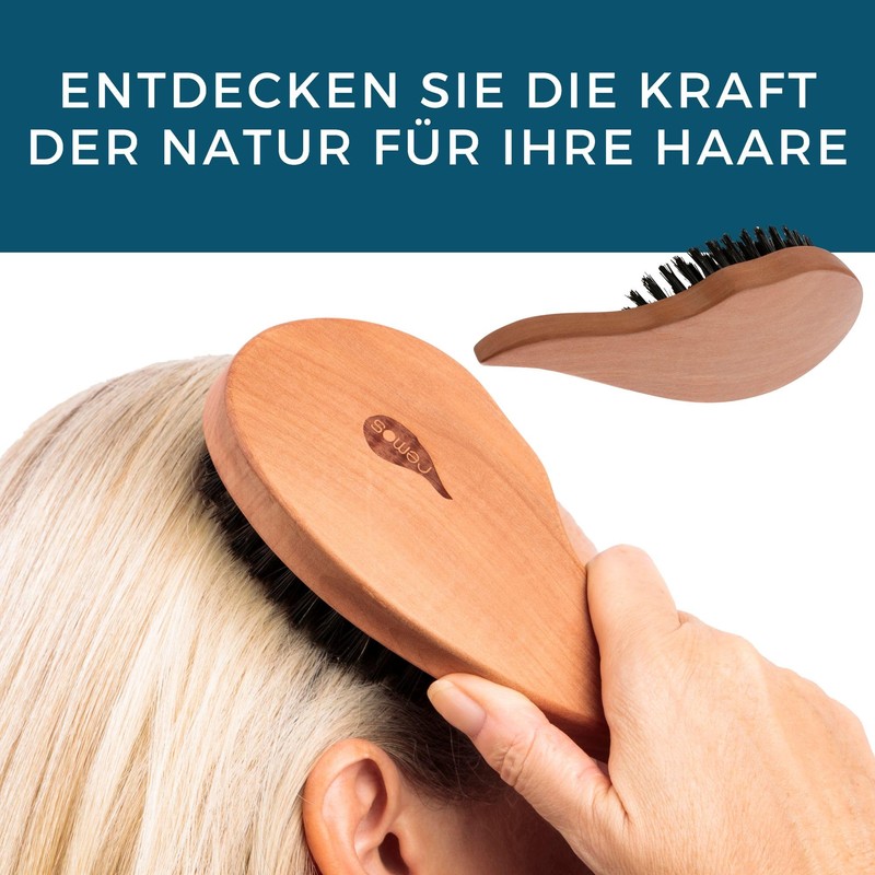 Remos natural hair brush made of 100% boar bristles with
