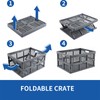 Aebeky 3-Pack Plastic Collapsible Storage Crates-30L,Foldable Plastic Crates for Storage