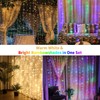 Brightown Curtain Lights 9.8X9.8 Feet 300 LED 11 Lighting Modes