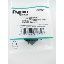 Panduit NetKey NK688MGR Cat6 Keystone Jack Module, Green ~STSI