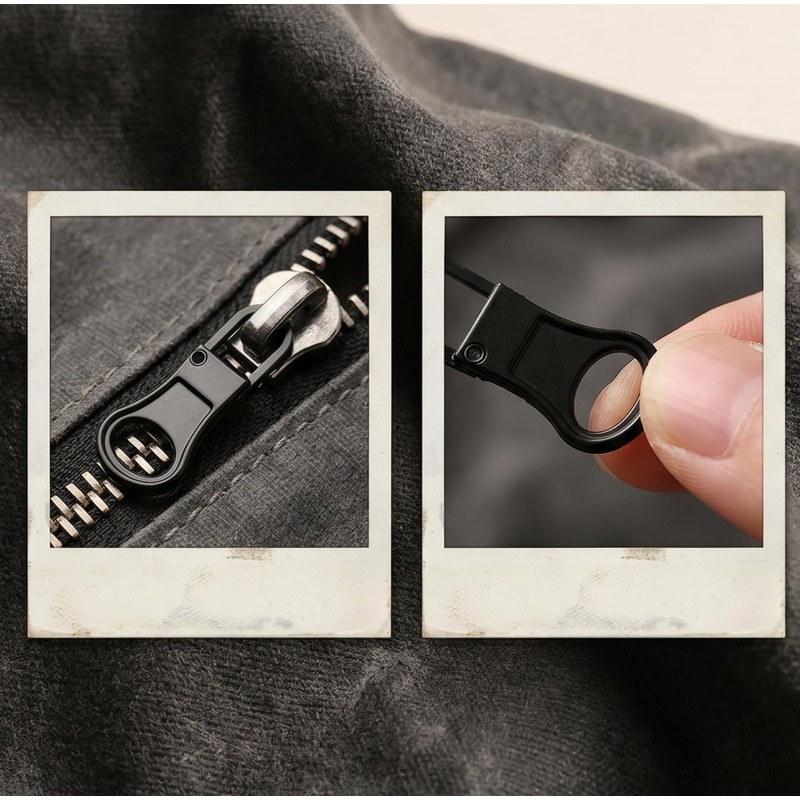 6 Pack Zipper Pull Replacement, Detachable Metal Zipper Pulls Repair