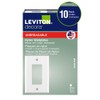 Leviton 1-Gang 1-Decora Midway Nylon Wallplate 10 Pack, PJ26-WM, White