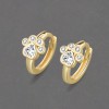 Unbranded 925 Sterling Silver Plated Small Paw Print CZ Huggie