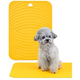 [PETHROOM] Premium Non-Slip Dog Bath Mat with Drying Hooks Sturdy, Durable & Versatile Pet Grooming Mat | Bathtub & Sink | Easy to Clean & Store 15.8" x 21.7"