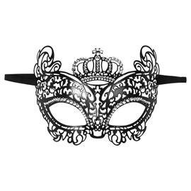 Cupimatch Masks Costume Women's Masquerade: Venetian Hollow Crown Mask with Diamonds Vintage Steampunk Ball Mask Dance Masks Festival Holiday Party Dress for Women