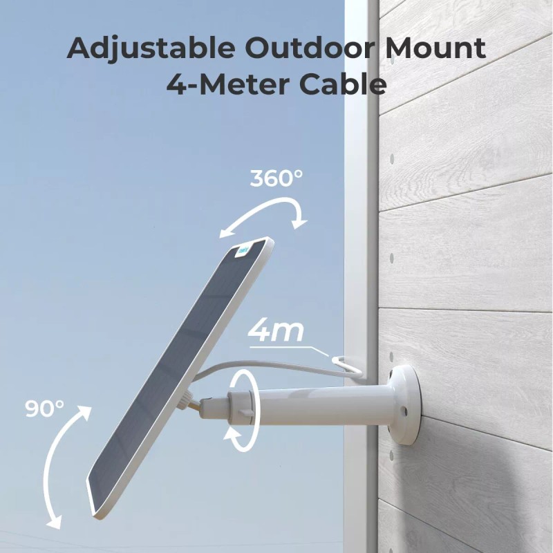 Reolink 6W Solar Panel White Non-Stop Power Supply for Reolink