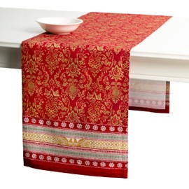 Maison d' Hermine Table Runner 100% Cotton 37cm x 230cm Decorative Washable Tablerunner Easter Table cloth for Dining, Kitchen, Parties & Camping, Sofia - Spring/Summer