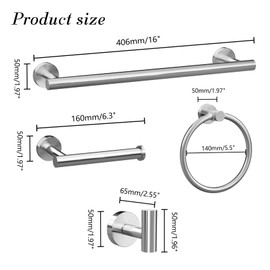 10-Pieces Brushed Nickel Bathroom Accessories Set, Stainless Steel Bathroom Hardware Set, Bath Towel Bar Set, Towel Racks for Bathroom Wall Mounted.