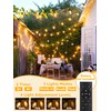 Outdoor String Lights Dimmable with Remote, 50 FT Outdoor Lights