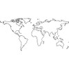 Azeeda A7 'World Map' Unmounted Rubber Stamp (RS00040020)