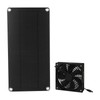 Solar Panel Fan Kit 20W Powered Mini Portable for Greenhouse
