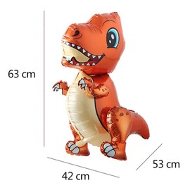 Self Standing Dinosaur Tyrannosaurus Animal Balloons for Birthday Party Baby Shower Decoration Kit Inflatable Party Supplies Decorations Gift Kids and Adults (Blue)