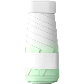 Mini Sun Travel Umbrella Ring handle Coating Layer Fabric Blocking/anti UPF 50 UV Protection 99.9% Compact Folding Purse Umbrella/Lightweight Small Portable BackpackMen Women Kids/Rain/ Sun/Travel Umbrella(Green Grass)