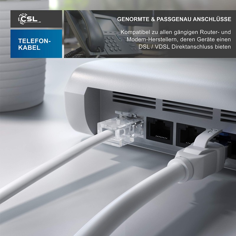 CSL – Internet Cable Router Cable, TAE-F Male to RJ45