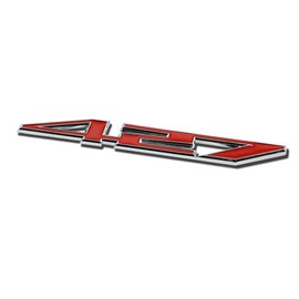 Auto Dynasty Metal Emblem Decal Logo Trim Badge 427 (Red & Silver)