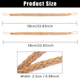 ZEACCT Pack of 2 Braided Window Curtain Tiebacks, Curtain Tieback, Curtain Rope Buckle, Hand-Woven Rope Tiebacks, for Home and Office Curtain Decoration